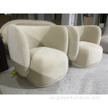 Modernes Design Rico Lounge Chair Boucle Stoffstuhl